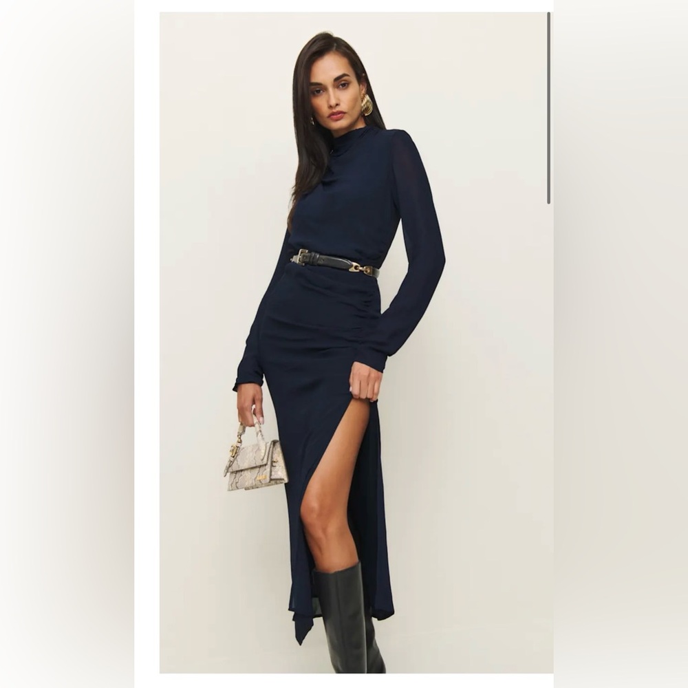 Reformation Tilda Dress Blue - Size 4